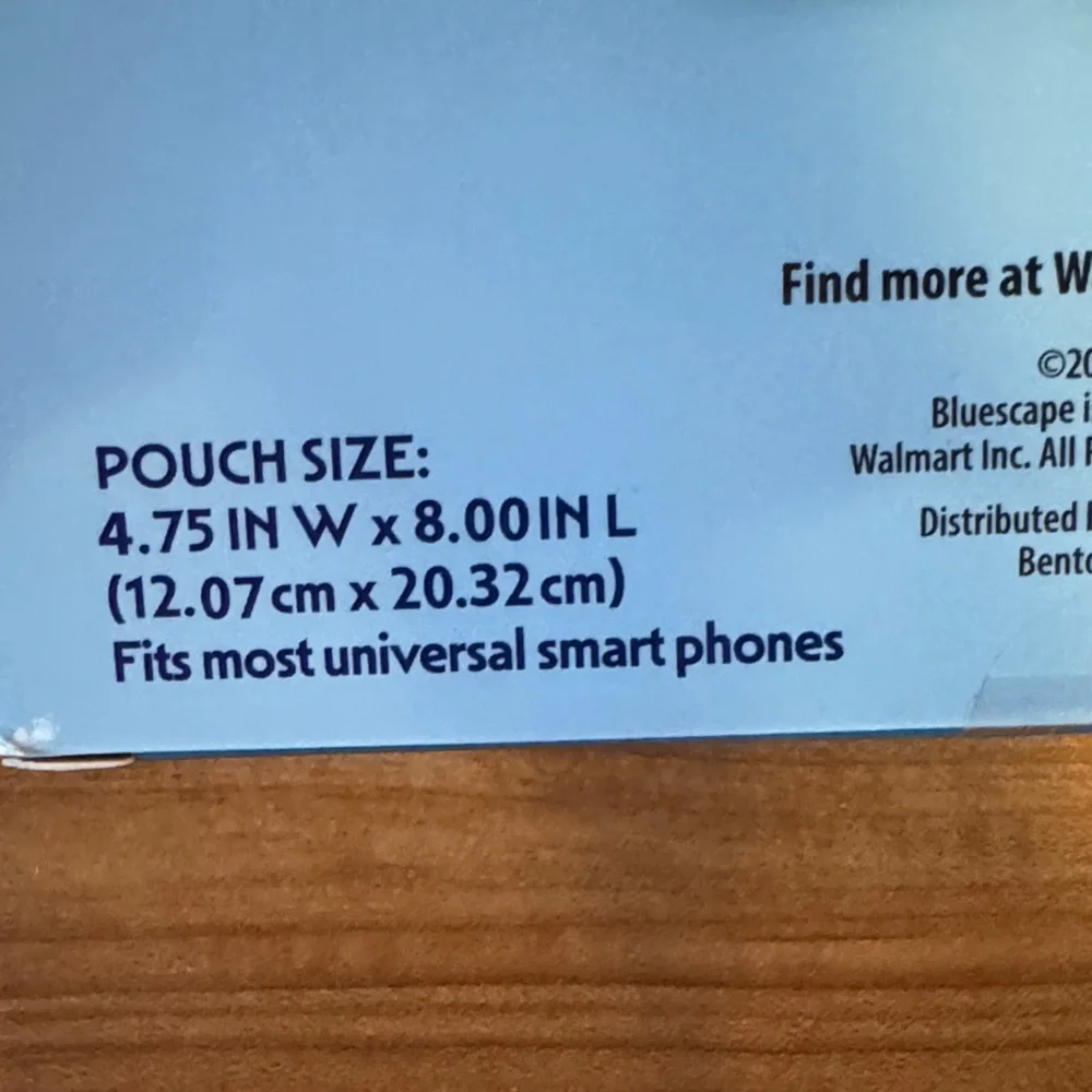 Waterproof Phone Pouch - Clear/Black NWT in box set of 2